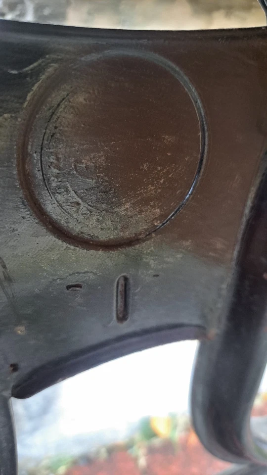 Antiguo escritorio escolar vintage American Seating Co. asiento plegable de madera y hierro fundido  Foto 3 de 4