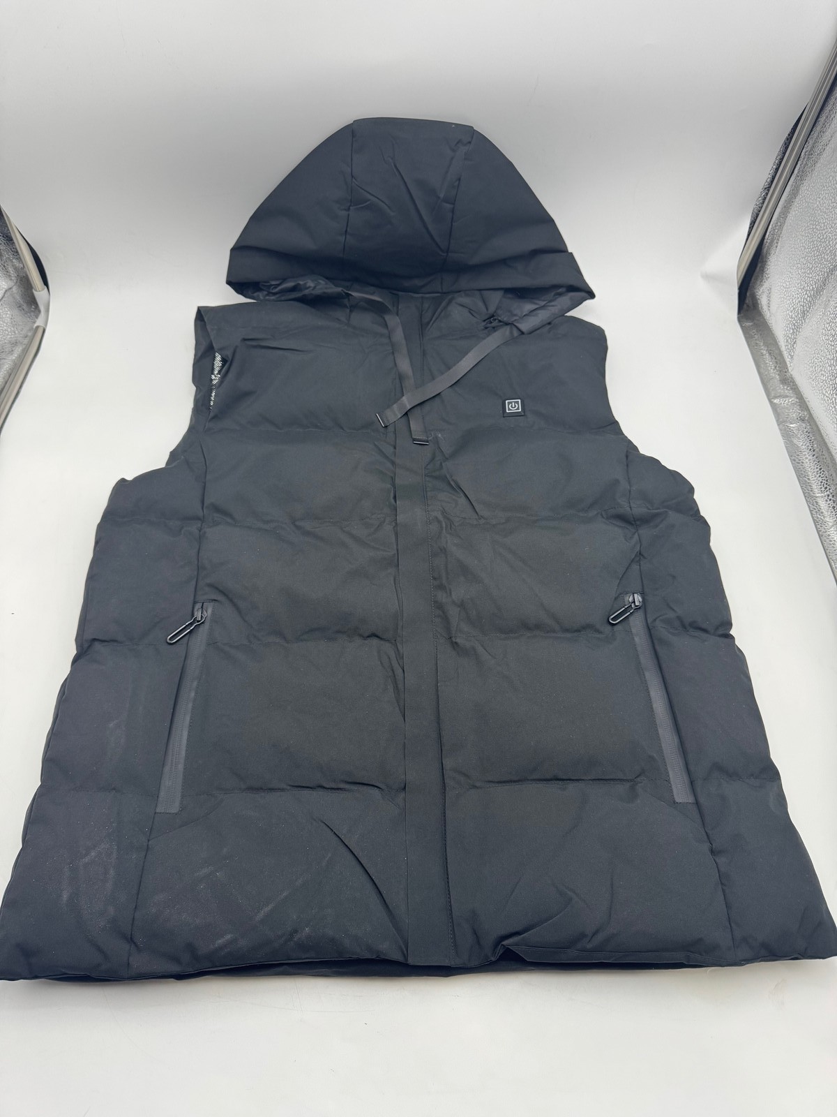 SHOPESSA МУЖСКОЙ ЖИЛЕТ С ПОДОГРЕВОМ, ЖЕНСКИЕ ЖИЛЕТЫ, ПОВСЕДНЕВНЫЙ СТЕГАНЫЙ ПУХОВИК, ЧЕРНЫЙ X-LARGE