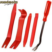 Red Plastic Trim Removal Pry Tool For Car Radio Panel Door Dash Clips Fasteners
