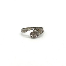 Vintage Sterling Silver Heart Ring Size 7 Minimalist Dainty Love Statement