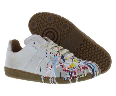 Size 3.5 - Maison Margiela Replica Low Paint Splatter - Light Grey