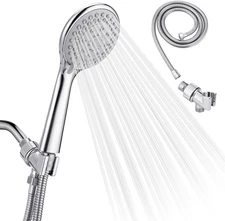 Detachable Handheld Shower Head with Hose - High Pressure 5 Functions Showerhead