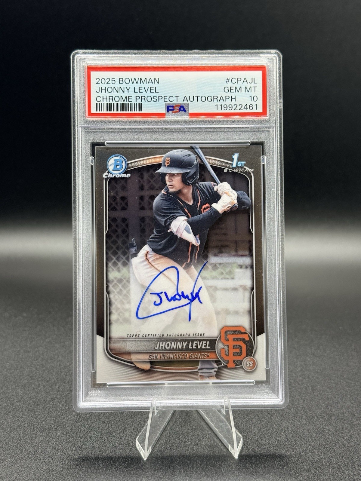 Jhonny Level 2025 Bowman -PSA 10- Chrome Prospect Autographs #CPA-JL (AU, RC) 💎