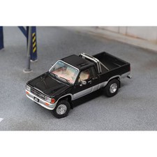 KS062-515 1/64 Toyota Hilux SR5 XTRA Cab 1985 LHD Black/Silver [Diecast Mini