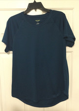 Tek Gear Dry Tek L Womens Blue Pullover short active shirt 0064