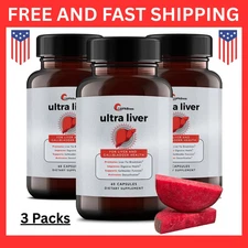 UpWellness Ultra Liver Supplement for Liver Health and Gallbladder Support 3pack