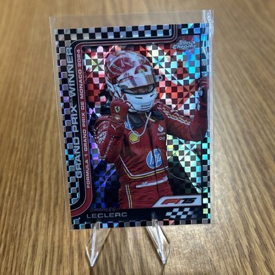 2025 Topps Chrome F1 Charles Leclerc Monaco GP Winner Checker #100