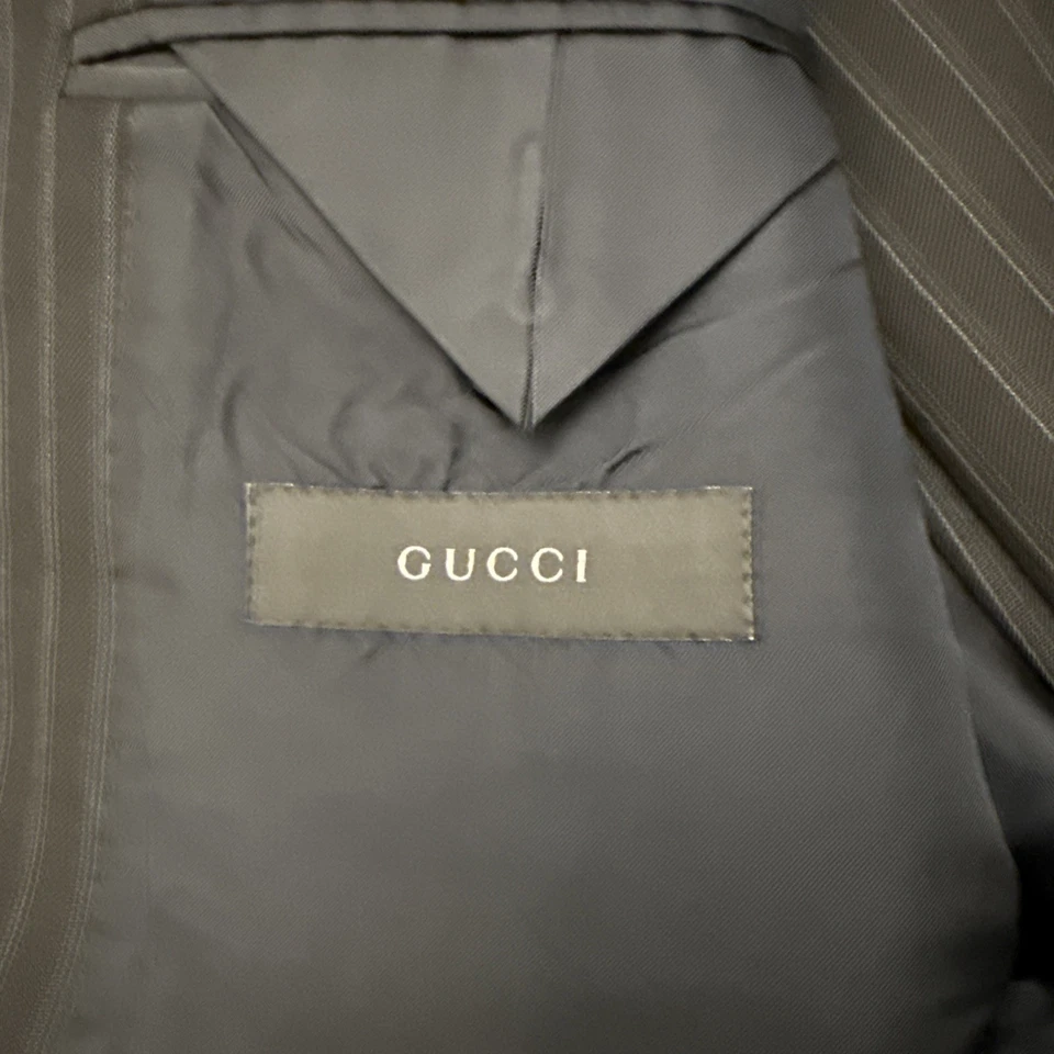 Traje a Rayas Gucci Para Hombre 2 Piezas Blazer Chaqueta y Pantalones 52R IT / US 52R Lana Foto 2 de 4