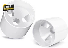 2PCS Golf Hole Cup,Abs Ivory White Plastic Golf Cups,Dimension 4" Depth,Diameter