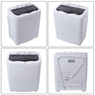 #ad 14.3lbs Twin Tub Washing Machine Semi automatic Laundry Washer with Gray Cover $89.99