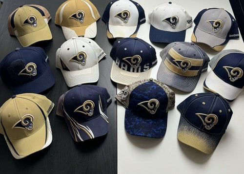 Lot Of 14 St Louis Rams LA Rams Fitted L/XL Flex Fit Hats Caps NFL Lot ...