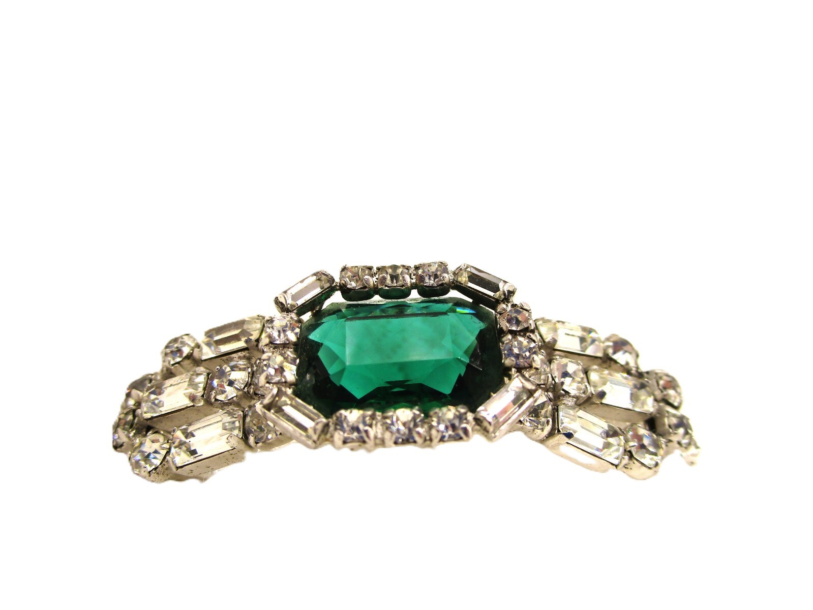 Christian Dior by Kramer Bracelet Art Deco Large Emer… Gem