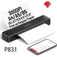 Phomemo P831 Portable Printer A4 Thermal Printer Support Regular Copy Paper ﻿