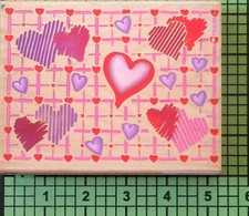 Heart Grid R076 Valentines Day Wood Mounted rubber stamp by Stampendous