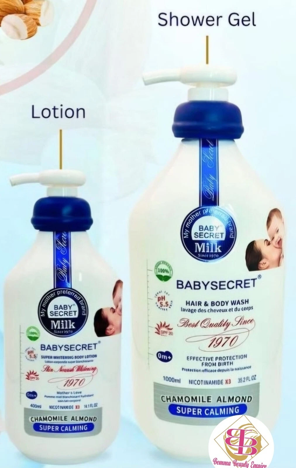Baby Secret Chamomile Almond Super Whitening Lotion + Shower Gel Super Calming.
Opens in a new windo