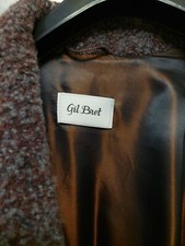 GIL BRET Boucle Swinger Mantel  braun-grau meliert  36  Länge 97 cm