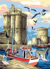 Seg De Paris Needlepoint canvas for halfstitch without yarn La Rochelle SE929...