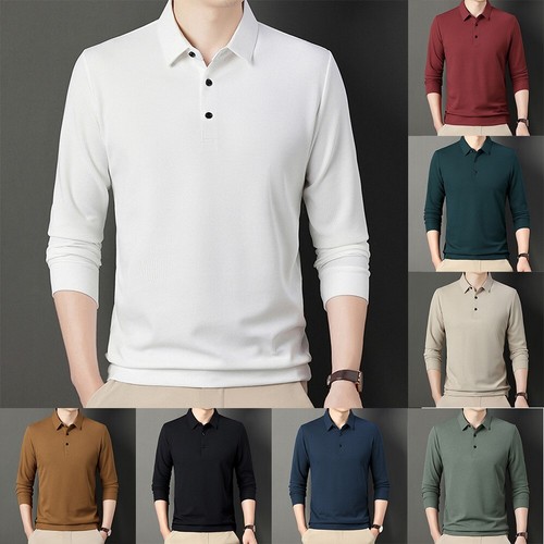 Chemise Homme à Manches Longues Enzo Milano - Coton Décontracté - Coupe Régulière - Logo Brodé - Couleurs Classiques (Noir, Bleu Marine, Blanc, Bleu)