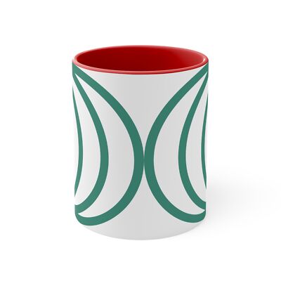 Stylish Green Pattern Accent Mug - Perfect for Coffee Lovers