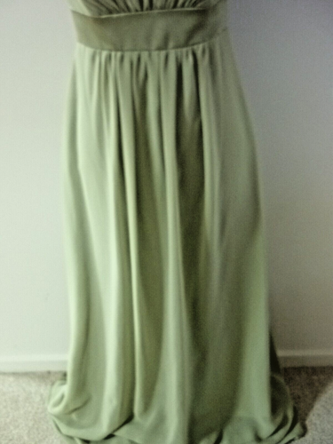 Alfred Angelo Sage Green Halter Neck Evening Gown or Bridesmaid Dress - Picture 2 of 8