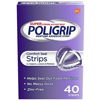 Super Poligrip Comfort Dichtungsstreifen Zahnersatzkleber - 40 Streifen