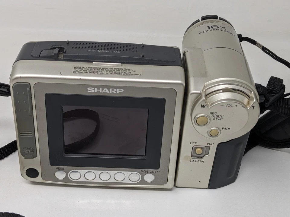 UNTESTED Sharp VL-E630U 8mm Analog Camcorder Untested FOR PARTS AS-IS NO RETURNS - Image 4 of 4