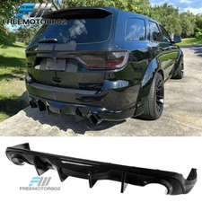 Fits 11-25 Dodge Durango Rear Bumper Lip Diffuser Gloss Black V2 Apron Spoiler