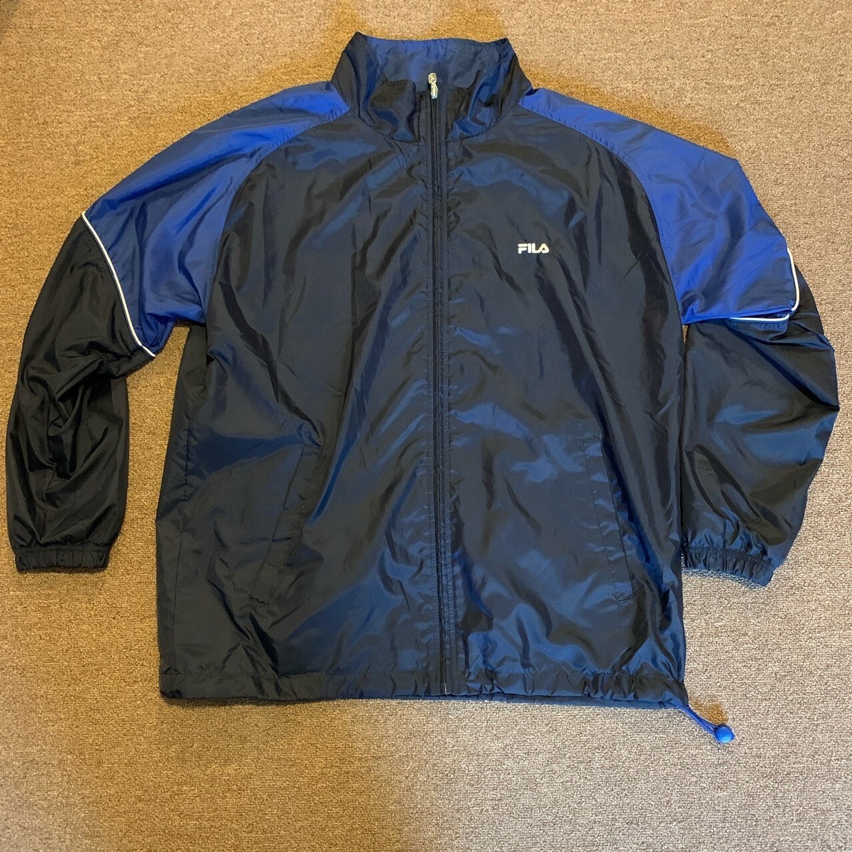 FILA グラデーション ウィンドブレーカー ジャケット ビンテージ Fila Vintage Windbreaker Light Jacket Mens Sz L Red White