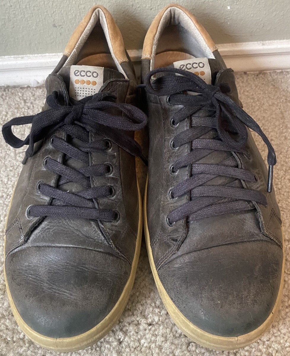 Ecco EDTS Suede Gray Oxford Wingtip Casual Golf Shoes Mens Size 10