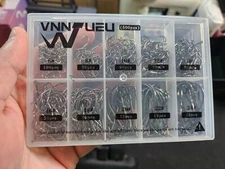 Carbon Steel Fishing Hooks 500 Pcs, Circle Hooks Assortment for Saltwater