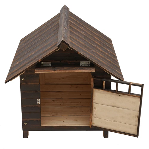 Pet House&Dog House with Window and Door for Dog within 10kg/22.05 lbs Brown New - Picture 13 of 18