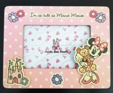 Disney Parks Authentic Baby Girl Minnie Mouse Photo Frame - Holds 4x6 Photo