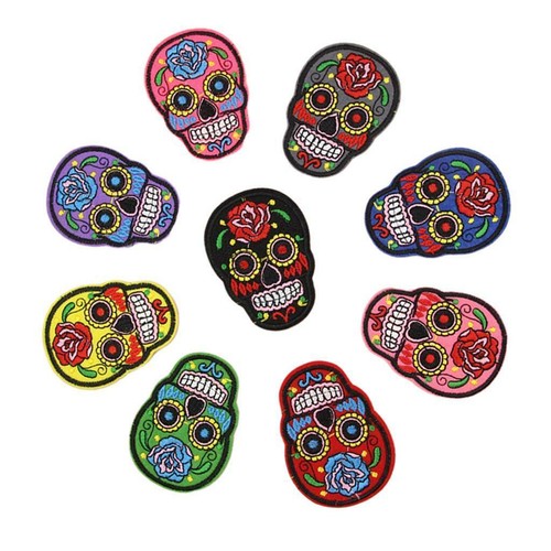 8pcs Skull Embroidery Patches Applique 