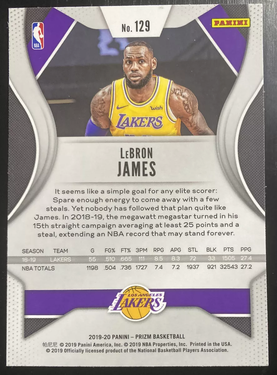 Los Angeles Lakers LeBron James 2019-20 shirt Number 6 away