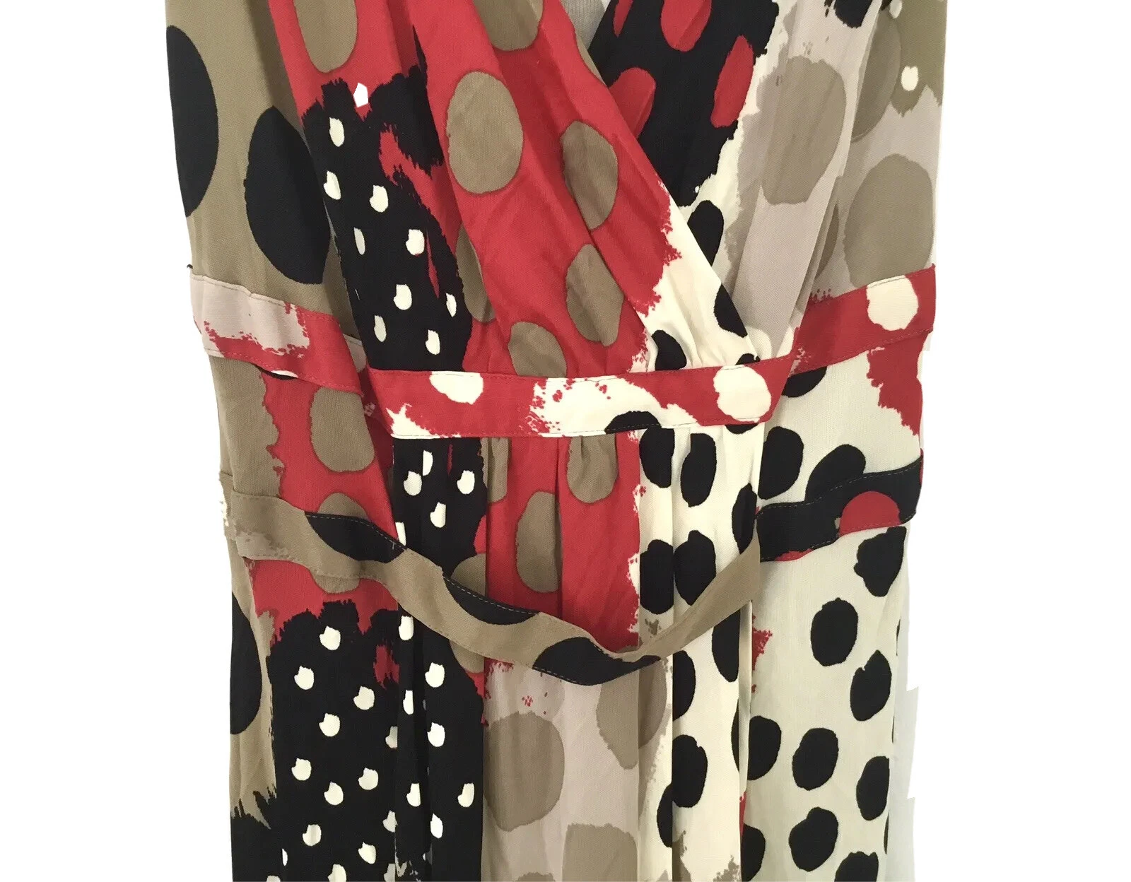 Abito a pois Moschino Economico And Chic Rayon Magliato Maglia Rayon Made In Italy Taglia US 8