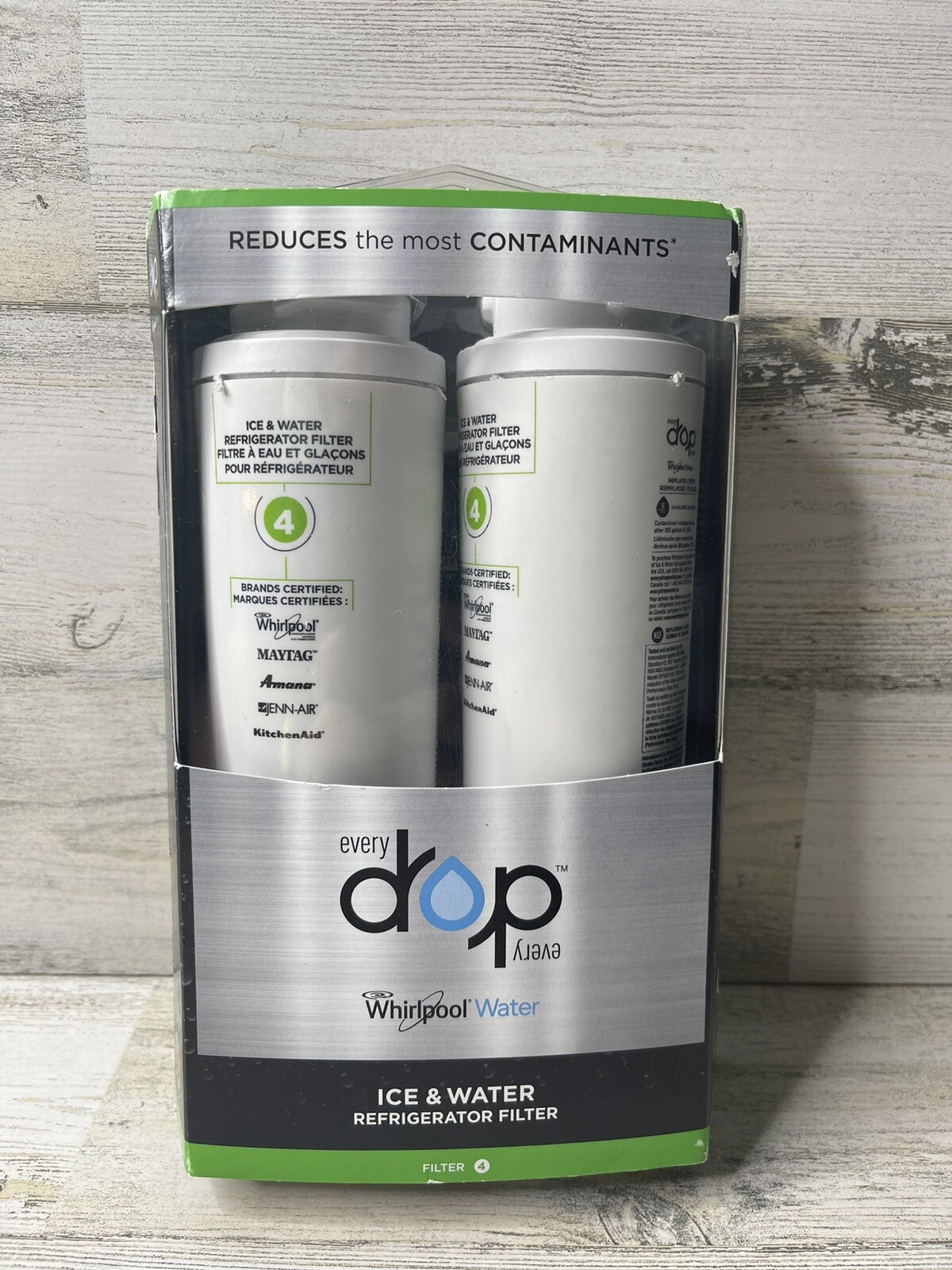 4 EVERYDROP WHIRLPOOL REFRIGERATOR ICE & WATER FILTER 4 EDR4RXD1 Genuine SEALED eBay