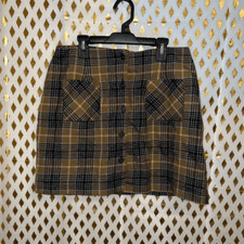 Plaid skirt schoolgirl clueless L