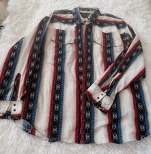 Vtg Canyon Guide Outfitters Snap Aztec Southwestern Men's western XL Shirt