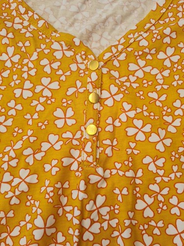Ladies Top Damart Size 22 V Neck Long Sleeve Yellow Mix 29629 - Picture 5 of 13