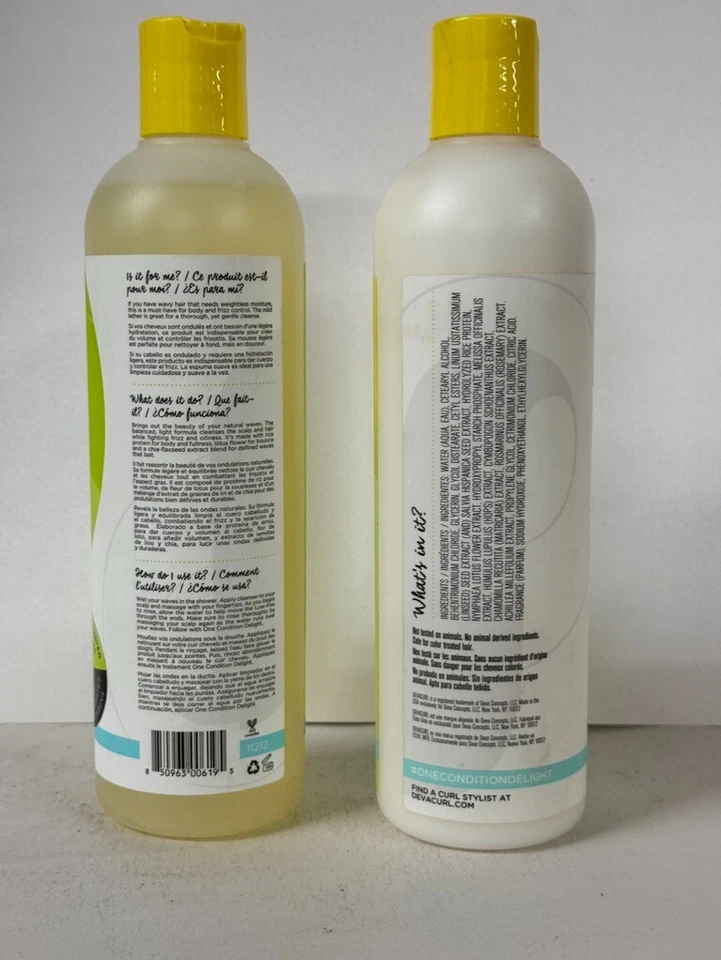 Deva Curl DELIGHT Low-Poo Cleanser & One Condition Conditioner 12 Oz - Image 2 of 2