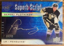 2015-16 Upper Deck Ice Superb Script #SS-SP Sergei Plotnikov 24/49
