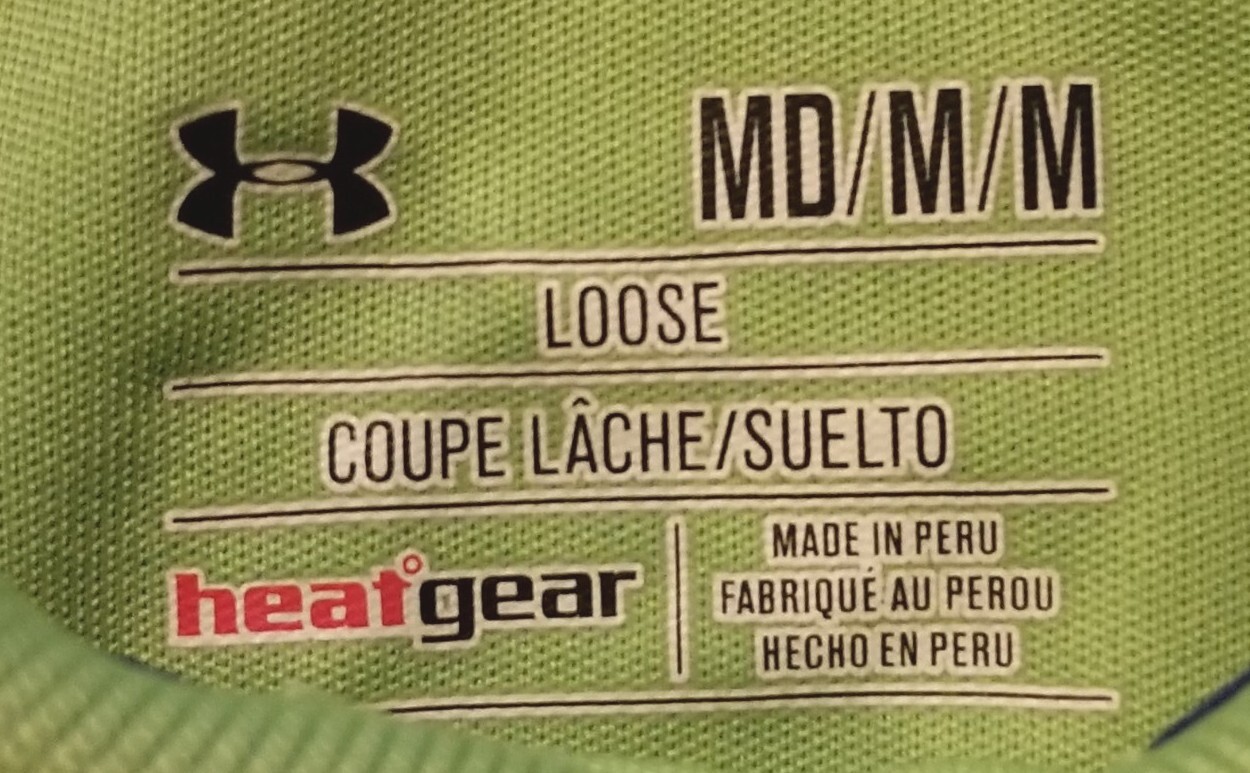 UNDER ARMOUR Medium Bright Green Mens SS Polo Style 3 Button Shirt Golf HeatGear thumbnail 4