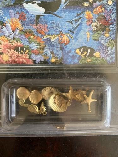 The Living Ocean Dimensions Charts & Charms Cross Stitch Kit NIP 11x14 - Picture 7 of 10