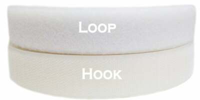 Velcro  Brand 3/4'' Wide White Hook and Loop - SEW-ON TYPE - 3 YARDS  - UNCUT