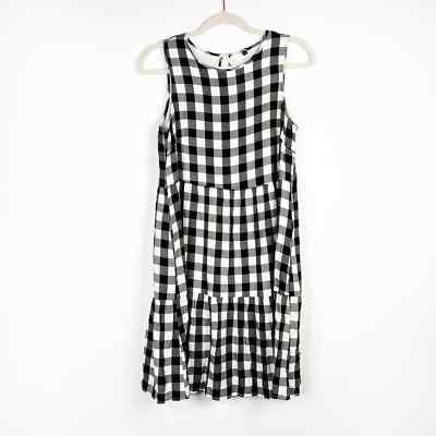 Black and White gingham check plaid cotton dress Size XS/S | eBay