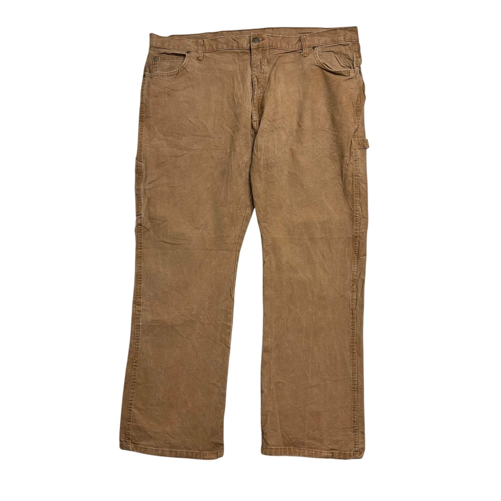 Dickies Carpenter Pants W42 L32 Mens Tan Relaxed Straight Fit Stretch Trousers