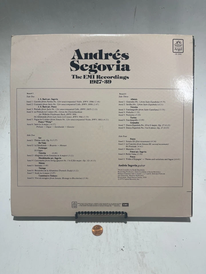 2X ANDRÉS SEGOVIA Angel Records 1927-39 Vinyl BOX SET - Image 2 of 3