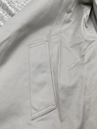 COACH Women’s Size M Cream Button Trench Coat Jacket - Picture 5 of 19
