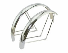 ORIGINAL 26 CRUSIER CLASSIC ADJUSTABLE BALLOON FENDER SET IN CHROME.