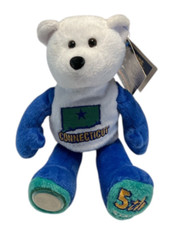 Limited Treasures Collectible Plush Coin Bear 9" Connecticut Quarter 5th State